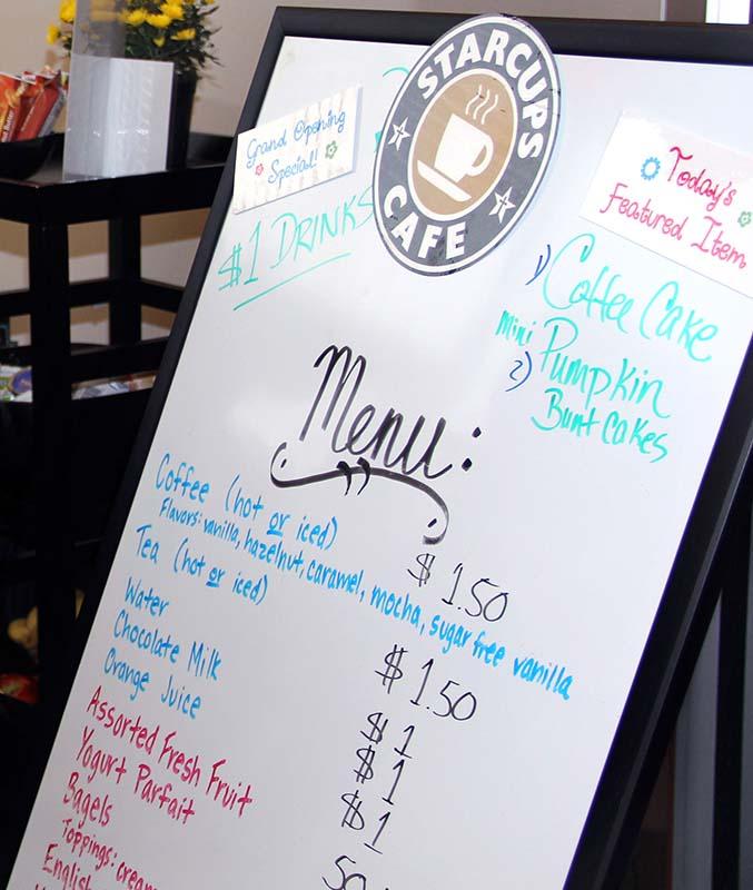 The STAR Cups cafe is planning several changes to their menu and hours.