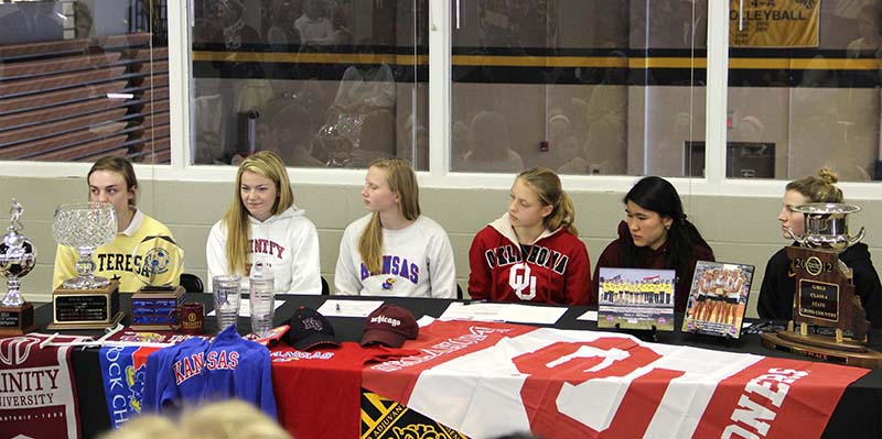 Six seniors sign to college for sports