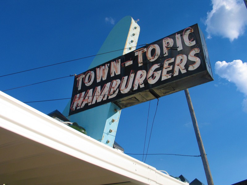 Downtown Kansas Citys historic Town Topic restaurant located at 20th and Broadway. Town Topic offers a variety of diner-type foods. photo by Linden OBrien-Williams