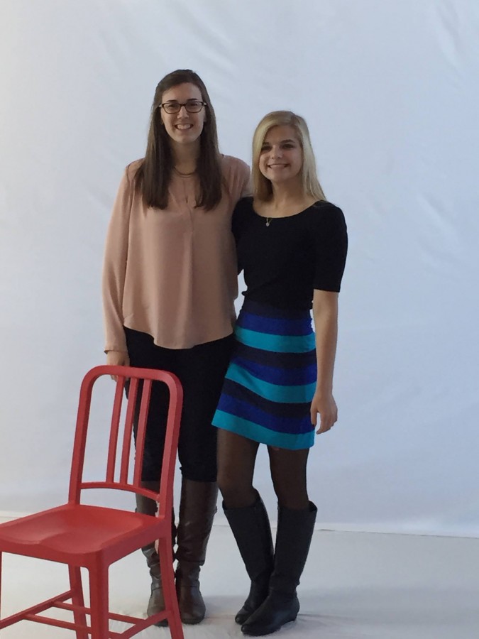 Senior Sophia Prochnow and digital media teacher Kayla Leatherman pose after Prochnow accepted her regional award from the National Center for Women & Information Technology last year. photo courtesy of Sophia Prochnow