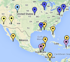 Interactive map: spring break destinations