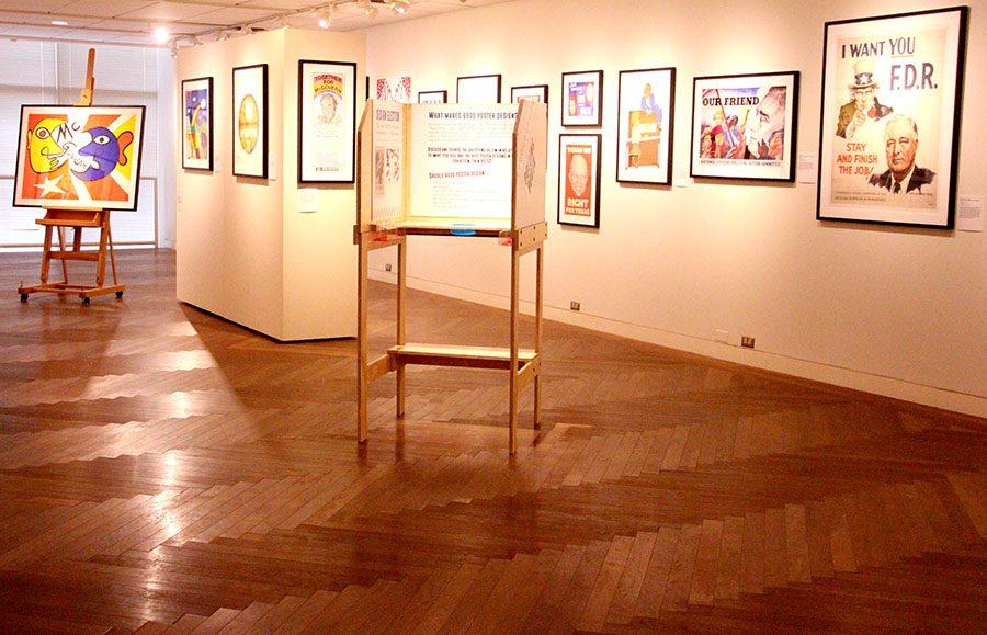 The central library in Downtown Kansas City showcased a political poster exhibit. photo by Kate Jones