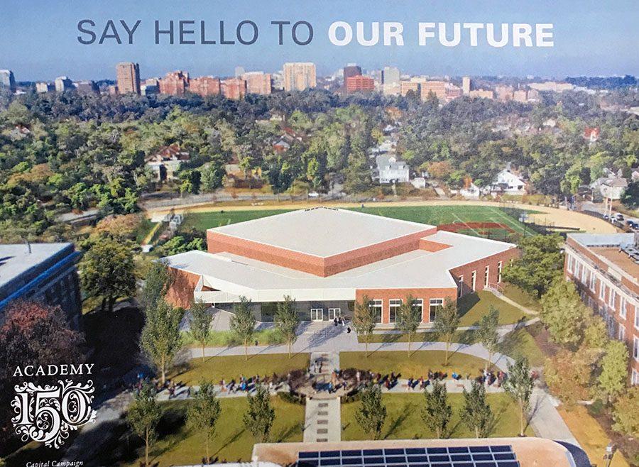A graphic from the Academy 150 Capital Campaign introduces the campus projects, emphasizing the updates to the Goppert Center. Informational pamphlets are expected to be mailed out in the coming weeks. graphic courtesy of Nan  Bone