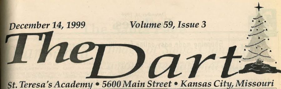 The header from a 1999 issue of the Dart is pictured above. The banner is from the Darts special Christmas issue. photo by Carmon Baker