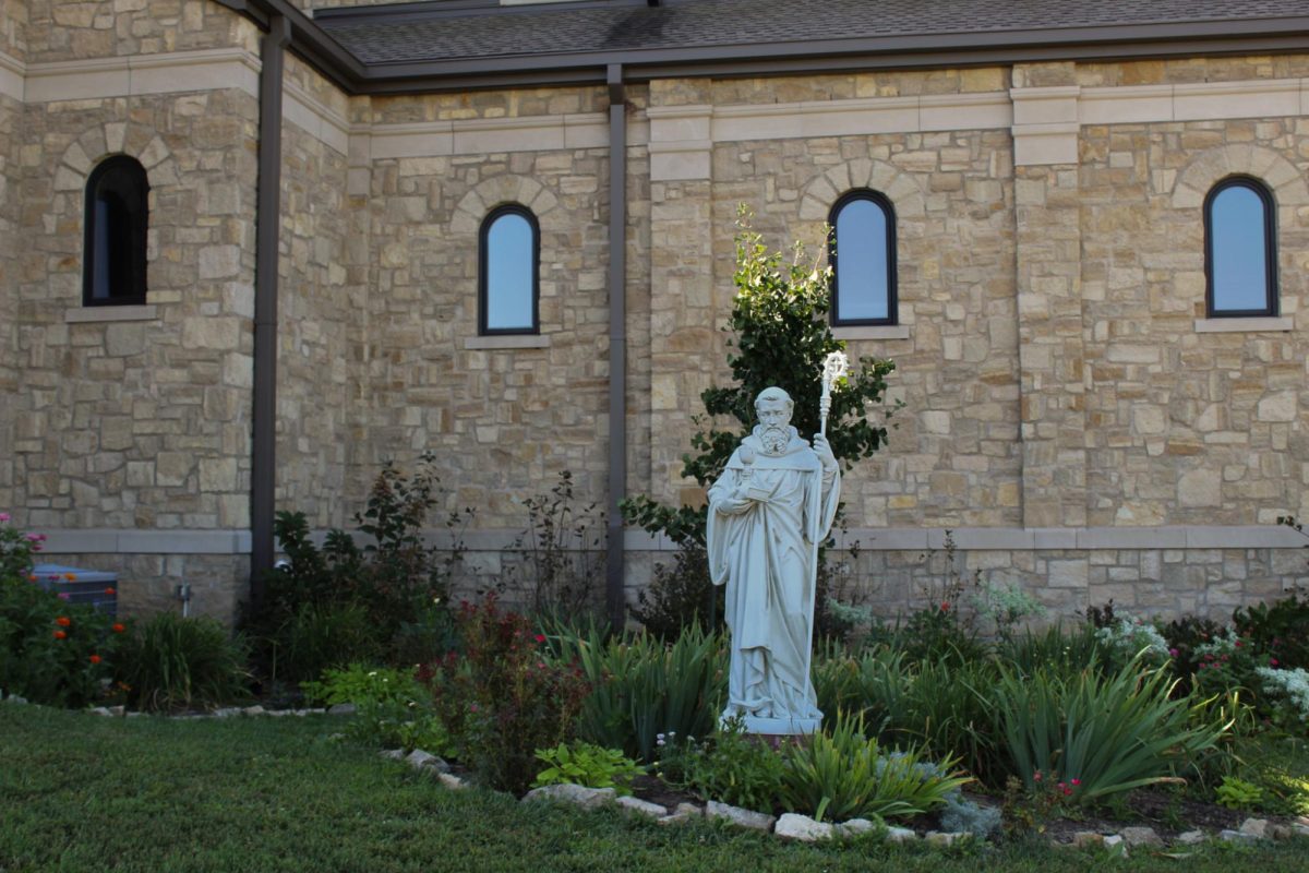 A+statue+of+St.+Francis+stands+outside+of+the+church+of+the+Benedictines+of+Mary+Sept.+2.+