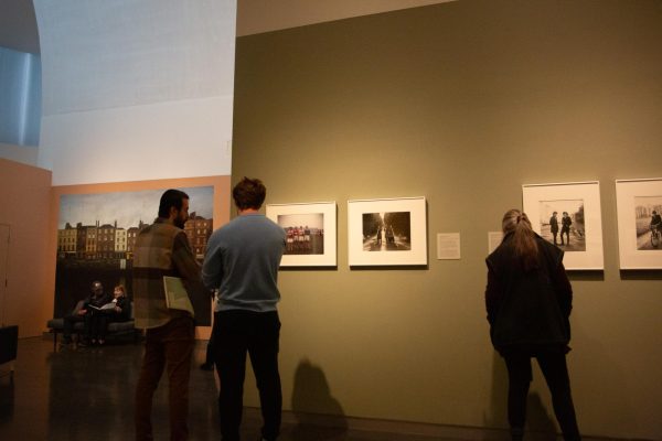 People observe Hofers work at the Nelson. The display opened on September 16, 2023 and runs through Sunday, February 11, 2024.  