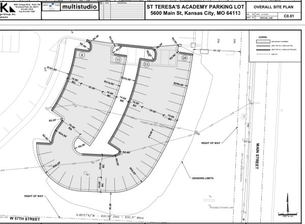 This blueprint details the plans for the parking lot expansion.